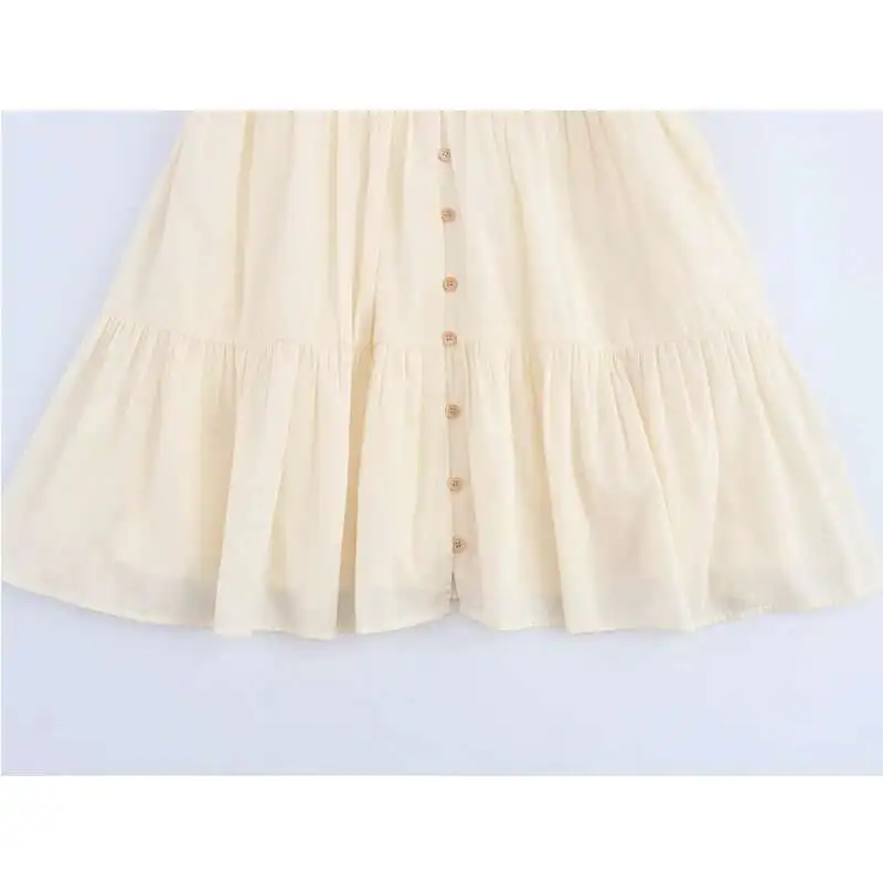 BabYoung Spring 2025 Women Ral Embroidery Mini Dress Front Button With Belt Long Sleeve V Neck Casual Dresses Summer Vestidos