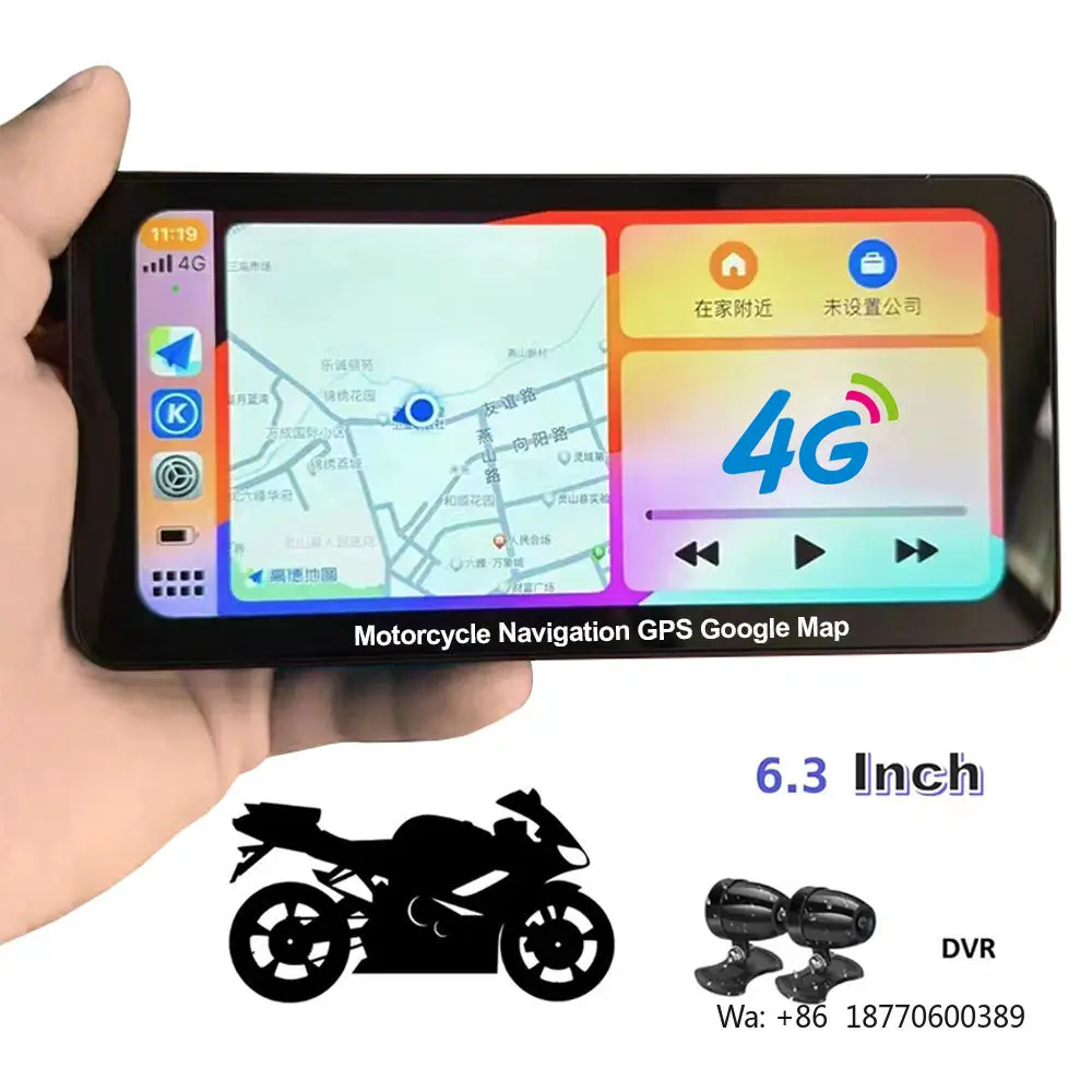 Navigation System for Motorcycle Wireless Meter Motor Carplay Screen Motorbike Navigation Androidauto Gps Gauge Potable