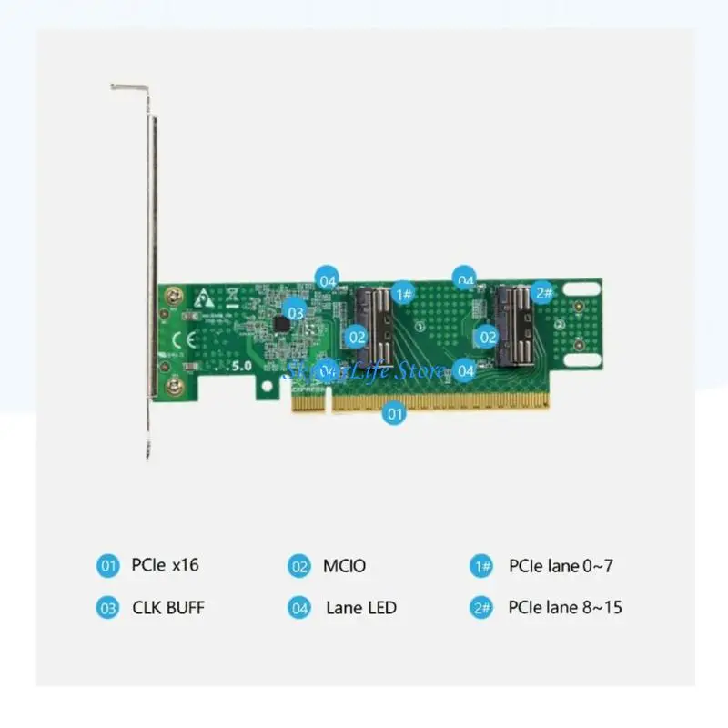 E65E 74Pin PCIE Adapter Card For Drive Storage Expansion With Stable Power Module Design