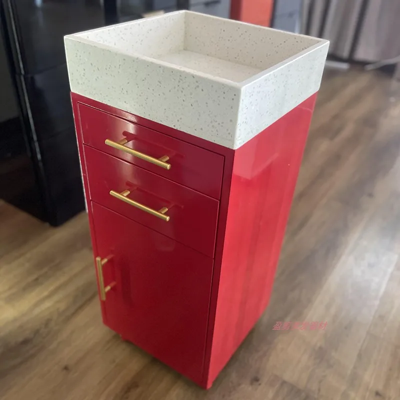 

Salon Beauty Cart Rolling Trolley Storage Locker with Drawer Barbershop Tool Cabinet Stainless Steel Hair Salon Tool Cabinet