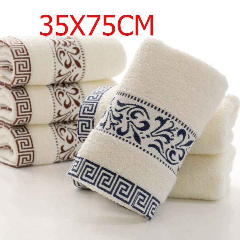 35x75cm fashion monochrome embroidered face towel travel hotel bath towel bathrobe gym yoga portable gifts for couples