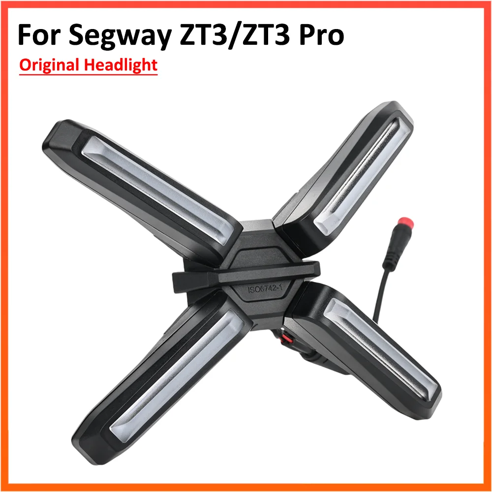 Original Headlight For Segway ZT3 Pro Electric Scooter X-shaped 4W