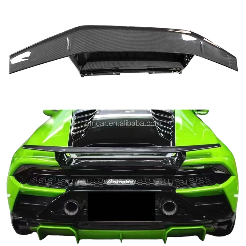

Car Tuning Parts For Huracan Dry Carbon Fiber Tecnica Style Rear Spoiler For Lamborghini Huracan Evo LP610 LP580 Wing Body Kit