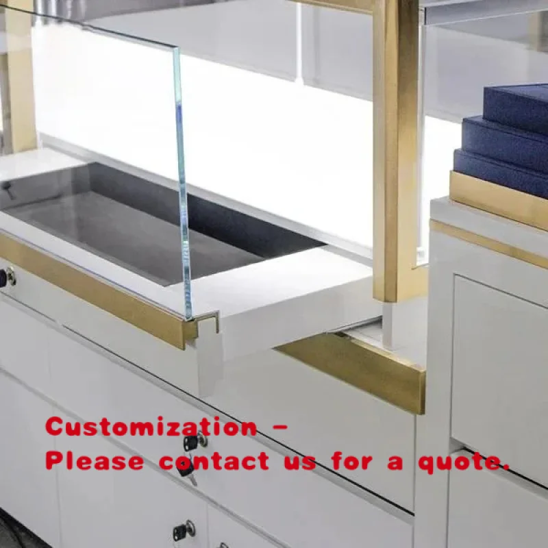 custom.High-End Custom LED-Lit Wood Metal Boutique Display Retail Store Mall Direct Factory Showcase Jewelry Storeowners