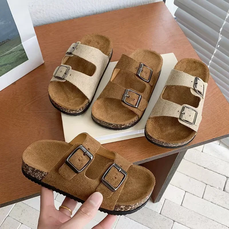 Simple Children Slippers Summer Toddler Thick-soled Casual Shoes Student Outdoor Sandals Kid Pebble Shoes Comfortable Breathable