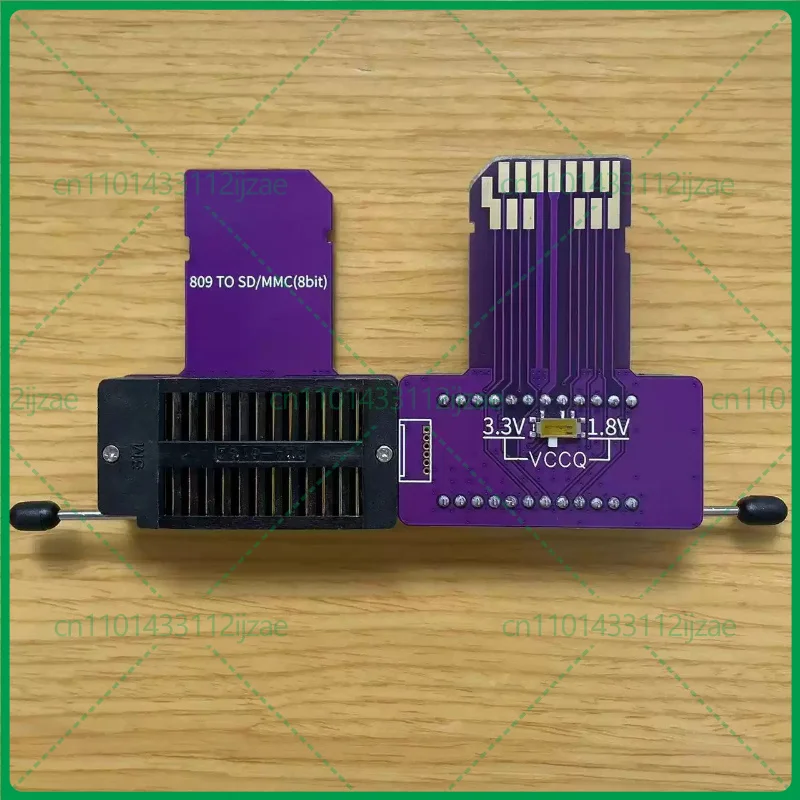 809H EMMC Programming Socket To SD Card Adapter Board 8bit Wiring EMMC153 169 221 100
