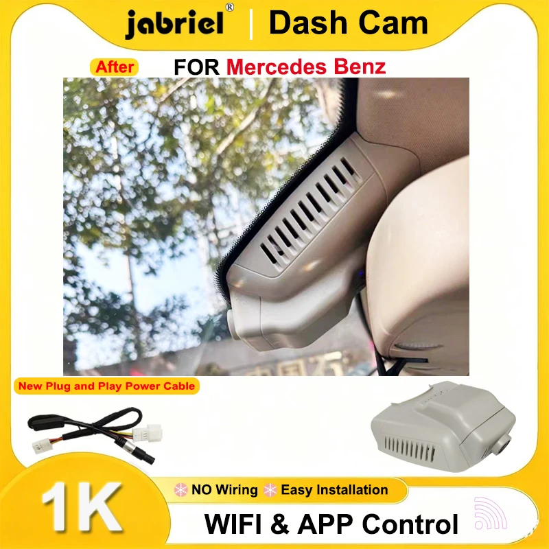 Jabriel HD 1080P Wifi Plug and Play Dash Cam for Mercedes Benz C Class w203 w204 for Mercedes Benz E Class w211 w212 GLK X204