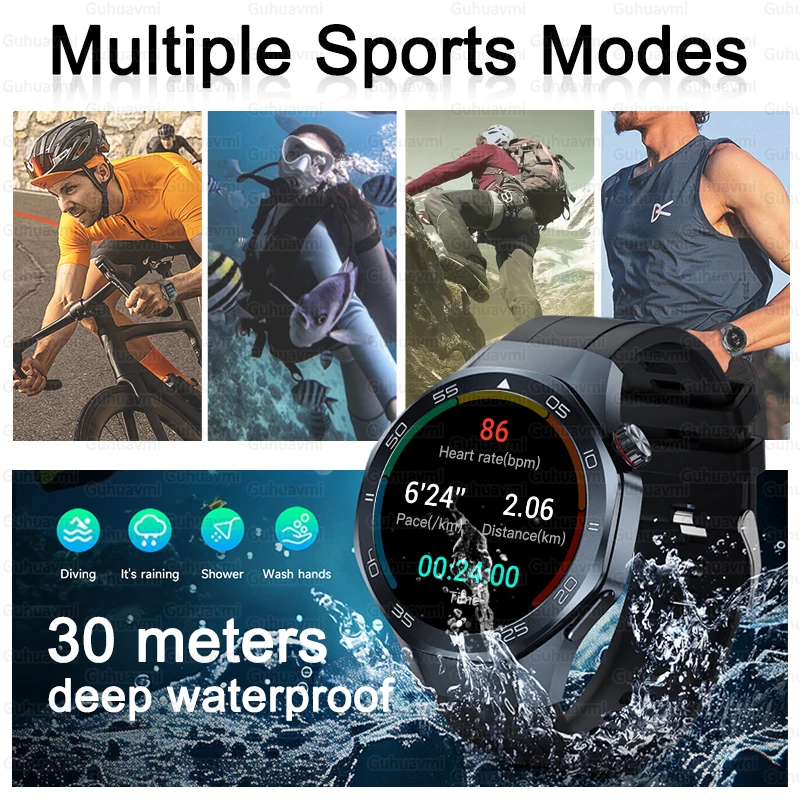 2025 ساعة أصلية جديدة GT5 Pro ساعة ذكية 1.53 بوصة HD AMOLED شاشة GPS مسار معدل ضربات القلب بلوتوث دعوة البوصلة ساعة ذكية للرجال