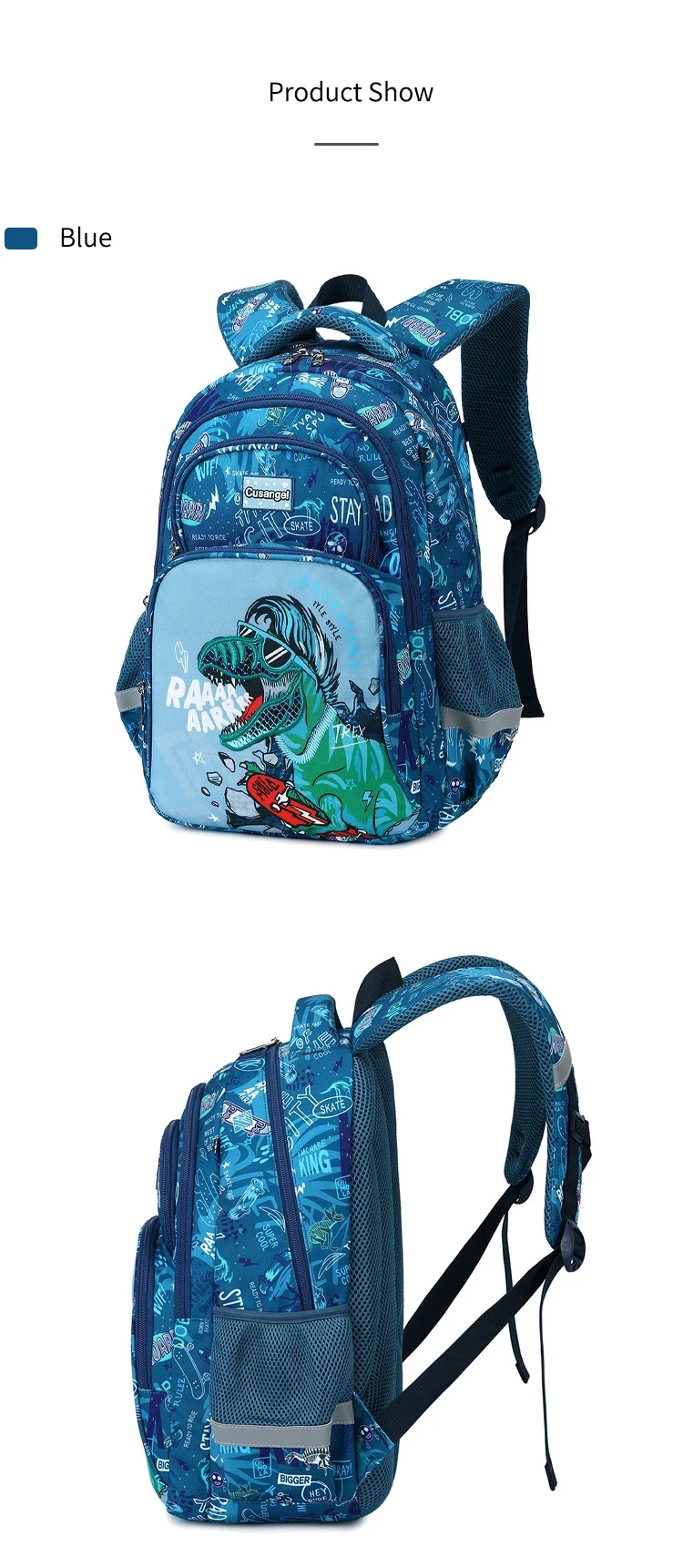 Cartoon Unicorn 3 Piece Set School Bags For Girls Boys Kids Space Backpack Primary School Students Backpack With Lunch Box