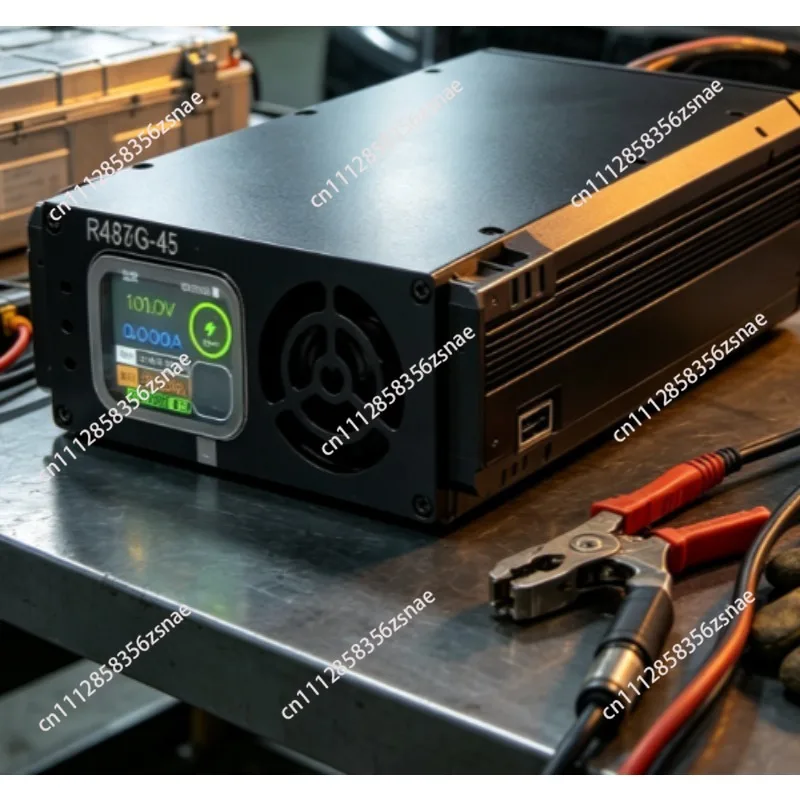 R4875 High‑Power Adjustable Lithium Battery Fast Charger, Bluetooth‑Enabled Charger for Electric Vehicle