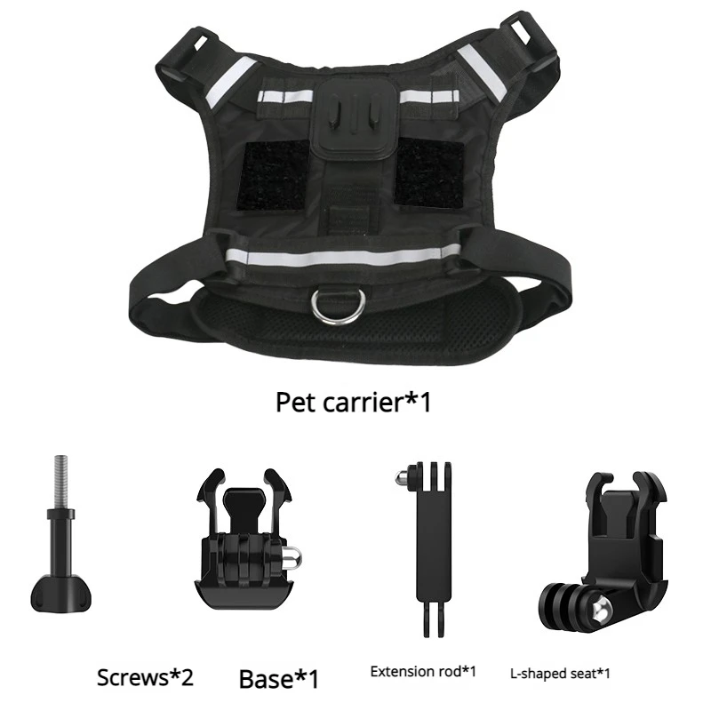 

Suitable for GoPro pet Sports Camera Strap DJI Action cat and dog Vest Shooting dual Vision Stand With Accessories