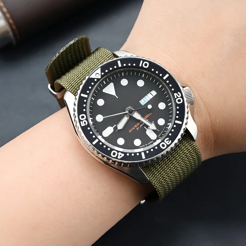 Nylon Fabric Strap 20mm 22mm Universal Sport Waterproof Military Bracelet for Seiko Omega 300 007 Army Watch Band Accessories view 6