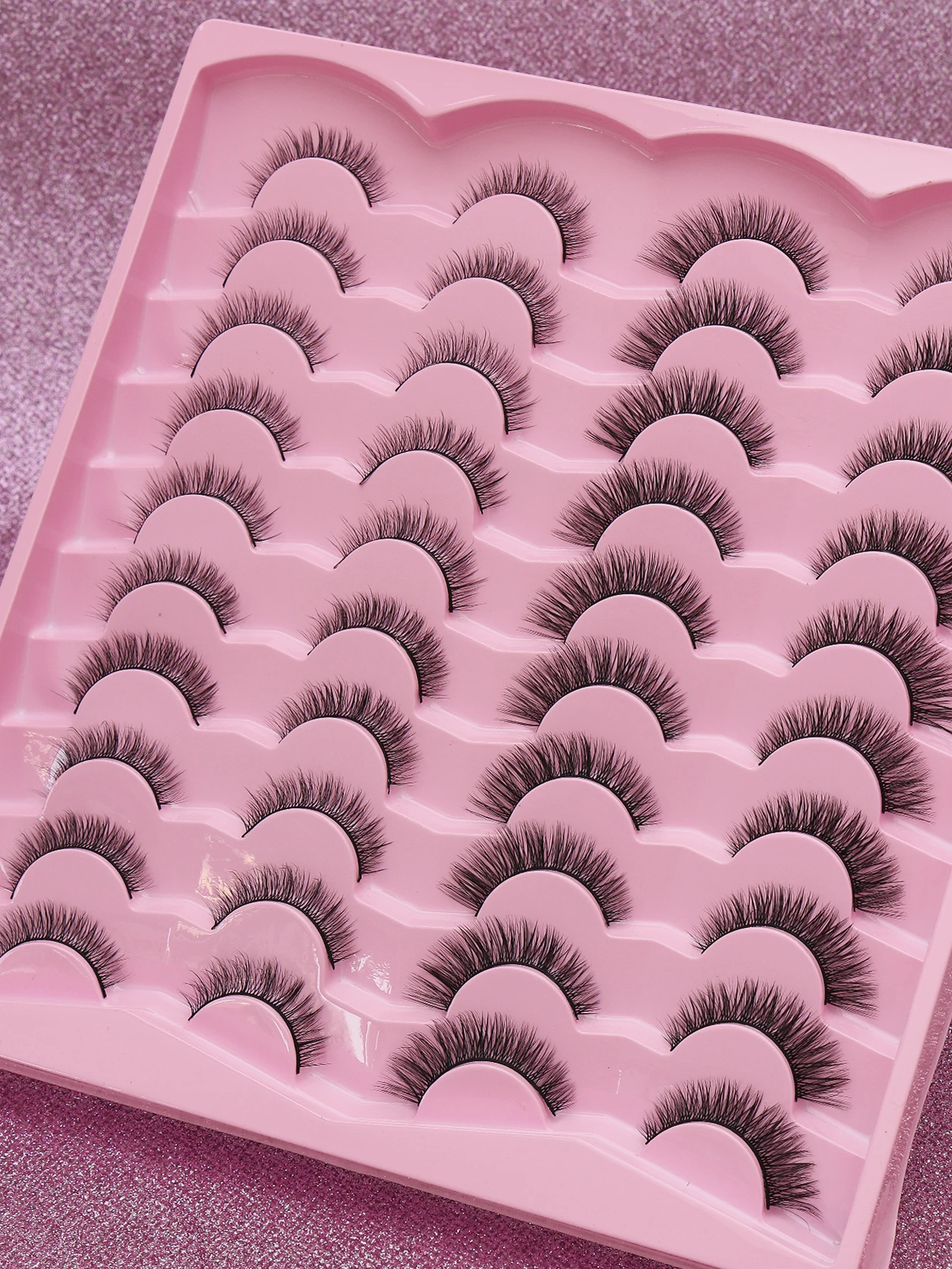 10-20 pares de pestañas postizas mixtas naturales, versátiles, suaves, prácticas, herramientas de maquillaje para viajes y uso diario Pestañas de viaje