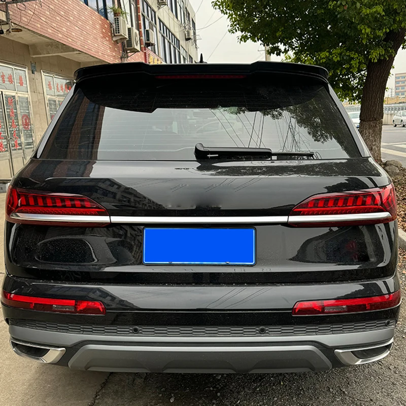 High Quality ABS For Audi Q7 S-Line 2016-2024 Car Rear Roof Spoiler Wing Glossy Black Body Kit Modification Accessories
