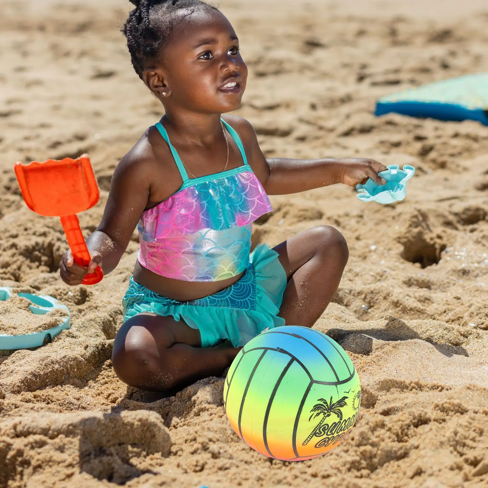

3 Pcs Children's Balls Kickball Childrens Soft Outdoor Toys Beach outside Kids Activities The Colorful Bouncy