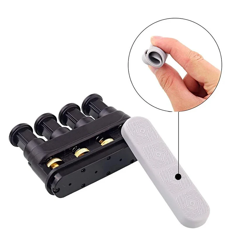 Hand Finger Exerciser Hand Grip Strengthener 4-Tension Adjustable Ergonomic Silicone Finger Trainer for Arthritis Therapy