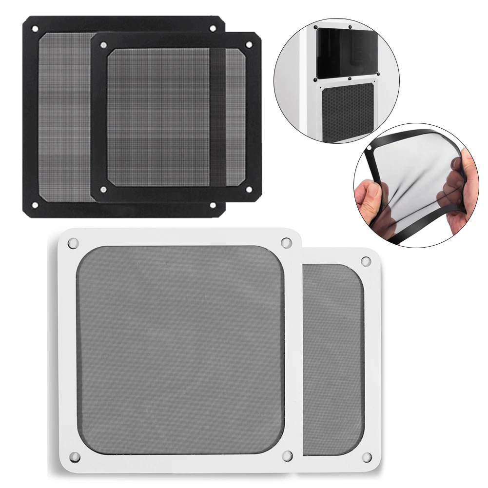 8/12/14cm Magnetic Frame Dust Filter Dustproof Mesh Cover PVC Net Guard Fan Cover Dust Filter Antidust Net for PC Computer Case