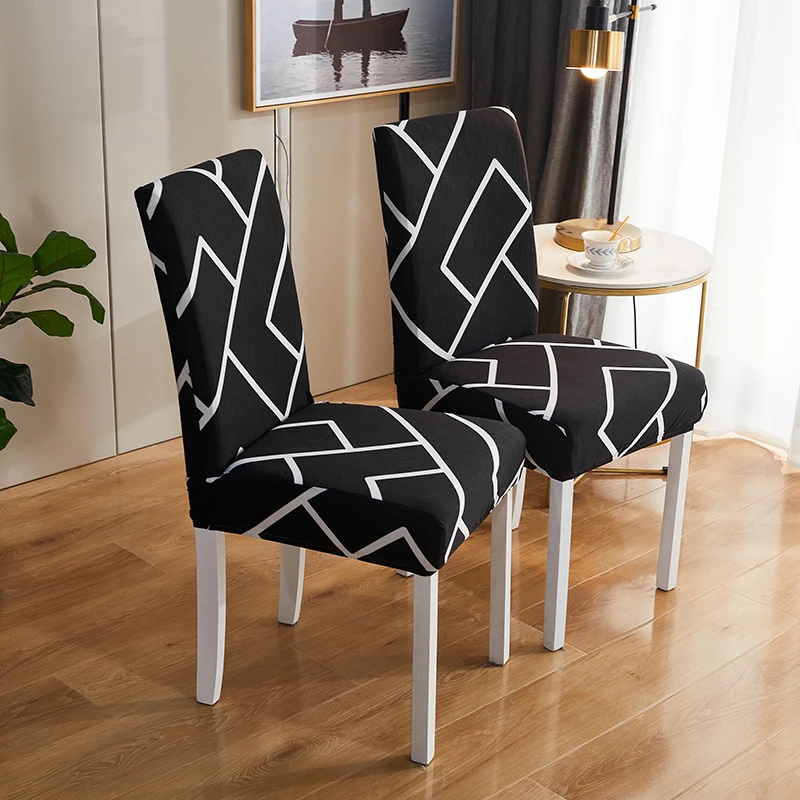 Hot sale dining chair cover with elastic, spandex seat cover for home