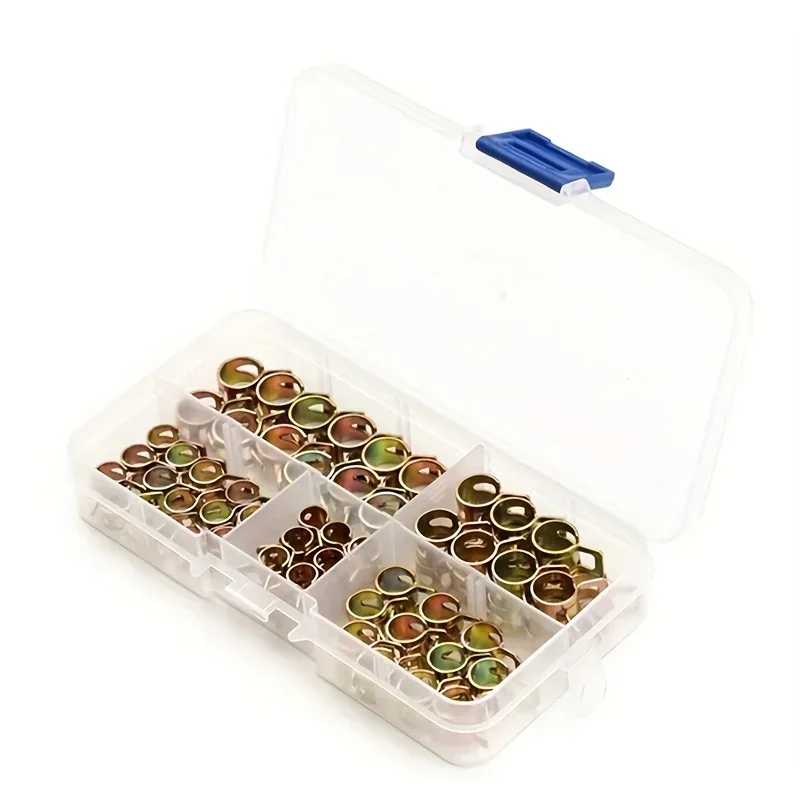 75pcs Color-Plated Zinc Hose Clamps - Secure Fitting for Acrylic, Filter Barrels, Hoses & Water Outlet Pipes