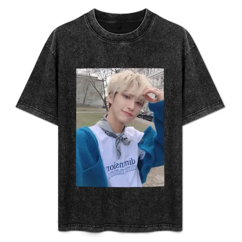 ATEEZ Seonghwa Selca 1 T-Shirt summer tops hippie clothes shirts graphic tee men