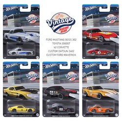 Original Hot Wheels Car Vintage Racing Club Diecast 1:64 Toys For Boys Ford Mustang Boss Toyota Corvette Custom Datsun Maverick