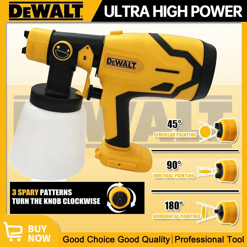 Dewalt Airbrush Bürstenlose Elektrische Spritzpistole Leichter Farbsprüher für gleichmäßigen Sprühnebel bei Heimwerker- und DIY-Projekten – Detail 1
