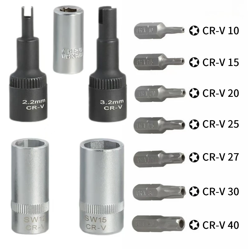 

Auto Air Conditioning Maintenance Tools CR-V10 CR-V15 CR-V2.2mm CR-V3.2mm SW12 SW15 Sleeve Group car Repair Maintenance Tools
