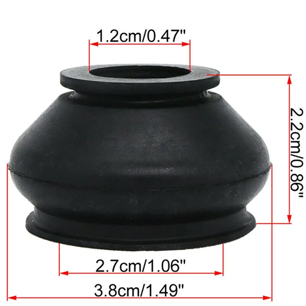 6pcs 12 22 27 High Quality Rubber Tie Rod End Ball Joint Dust Boots Dust Cover Boot Gaiters Dust Cover Replacement Accessories