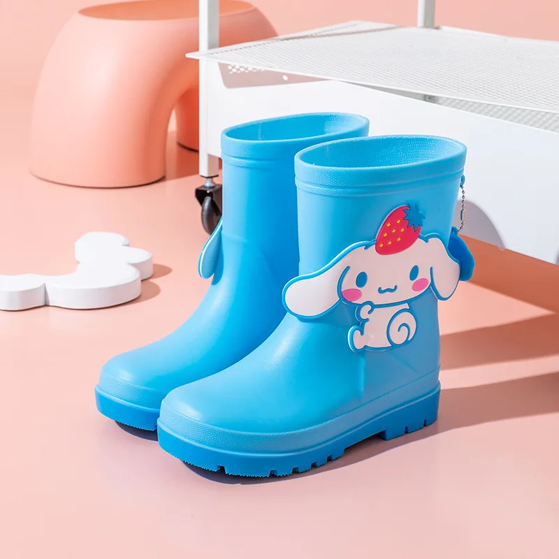 Sanrio Kawaii Anime Children Rain Boots Kuromi My Melody Cartoon Sweet Cute Hello Kitty Babys Outdoor Rain Shoes Gift for Girls