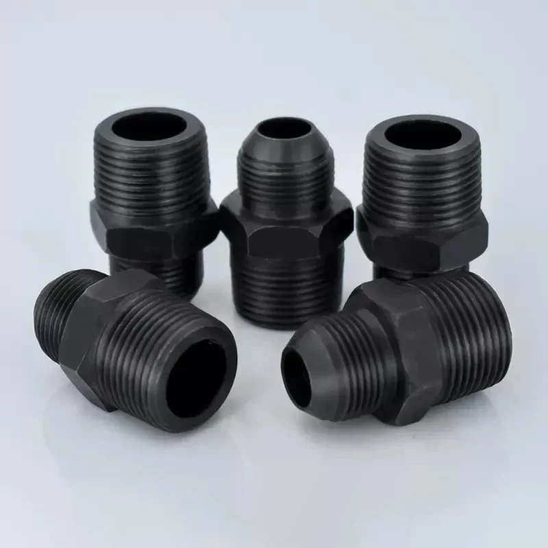 Thread Fitting Variable Dia Conversion Metric to 1/8 1/4 3/8 1/2 BSP Thread Connector High Pressure Straight Hydraulic Fittings