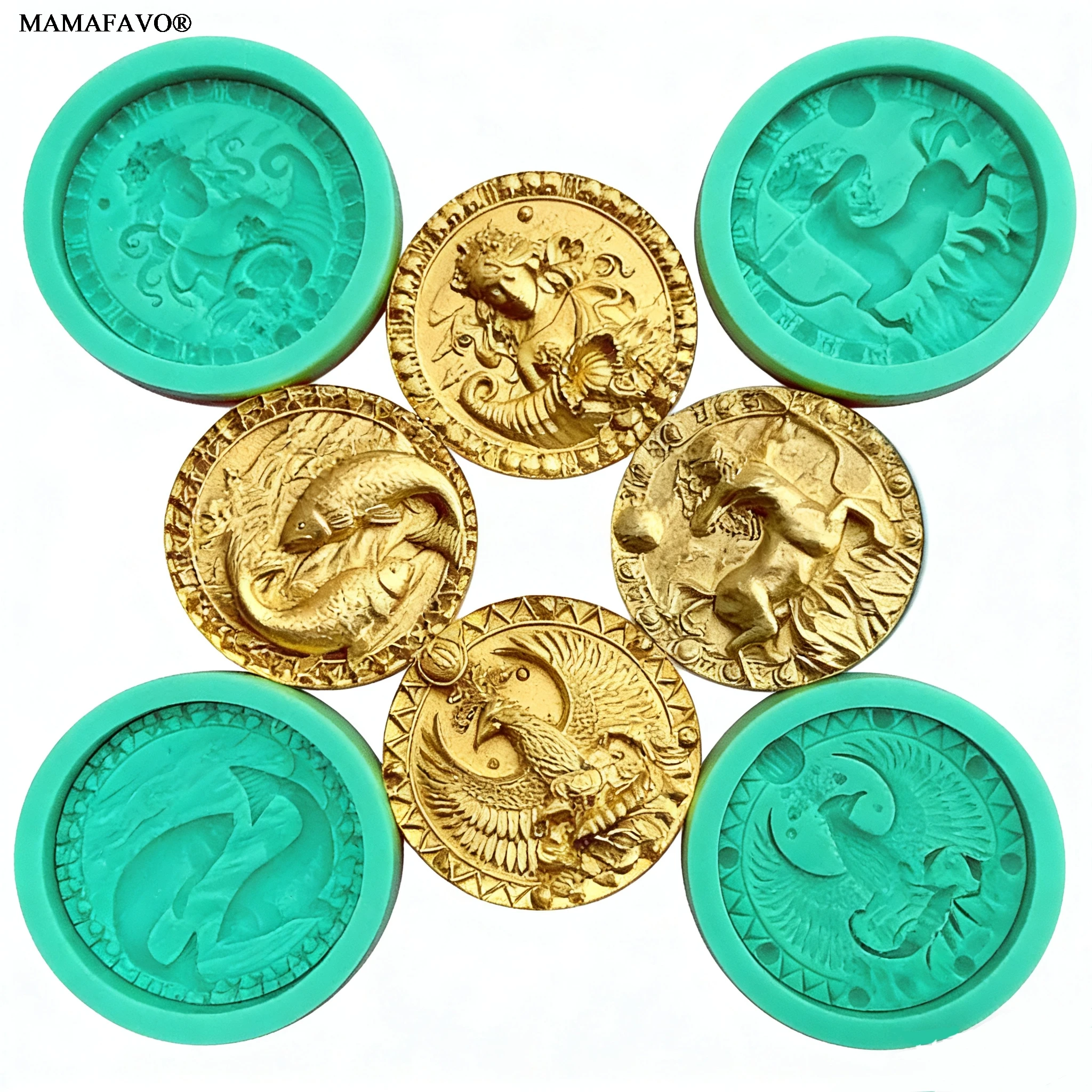 12 Constellations Creative Style Baking Mold Chocolate Sugarcane Gypsum Epoxy Resin Drip Glue Hand Diy Silicone Mould F086