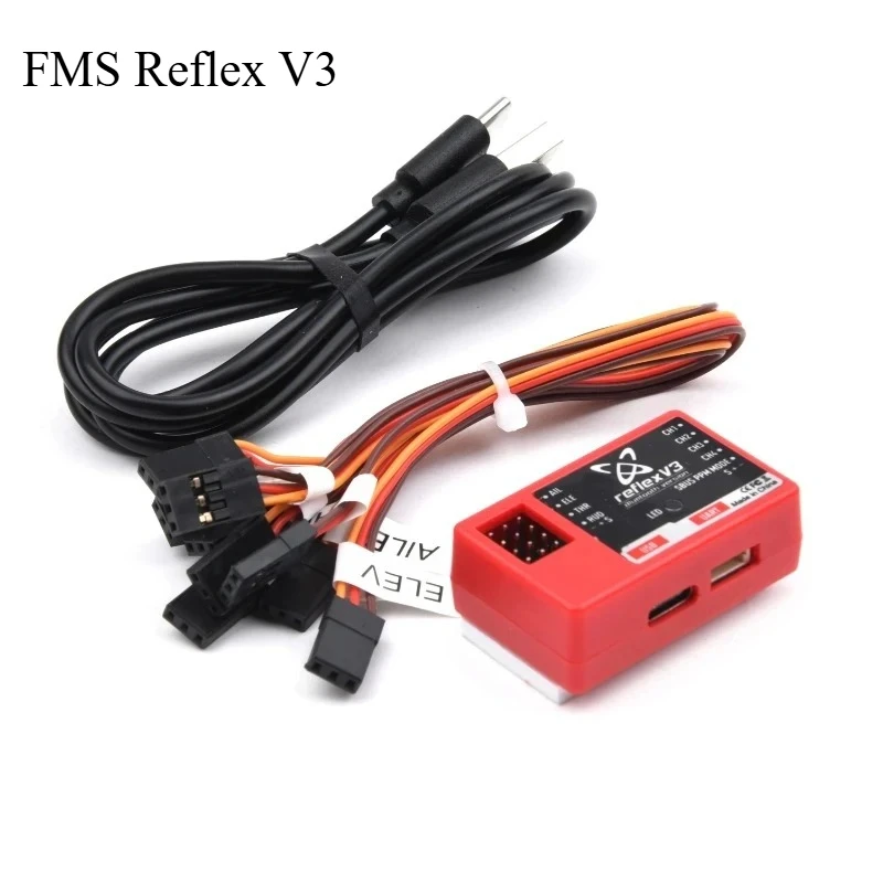 FMS Reflex V3 Flight Controller Gyro Stabilizer ，for Diy Warbird RC Airplanes Upgraded Bluetooth version Intelligent assistance
