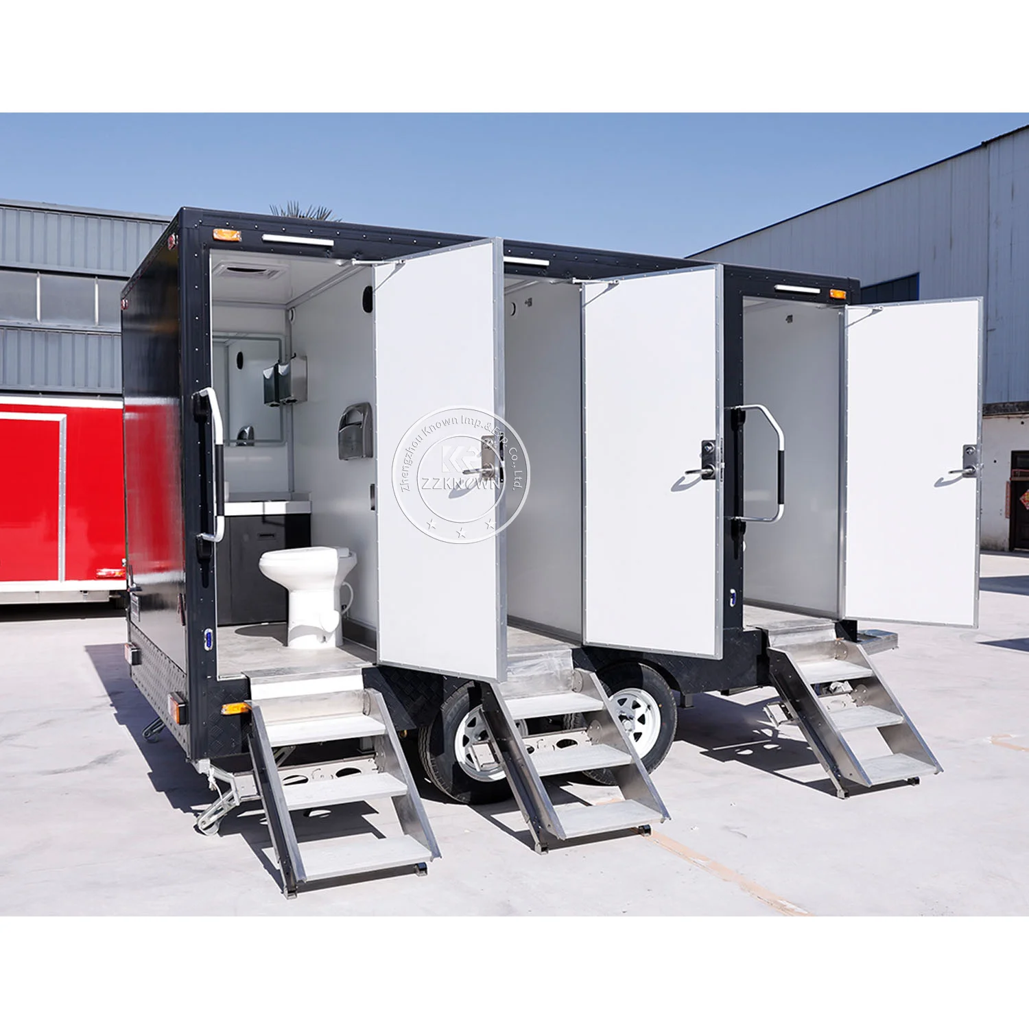 Mobile Washroom Public Park Portable Toilet Trailer Bathroom Cabin Durable Hygienic Restroom Trailer for outdoor use