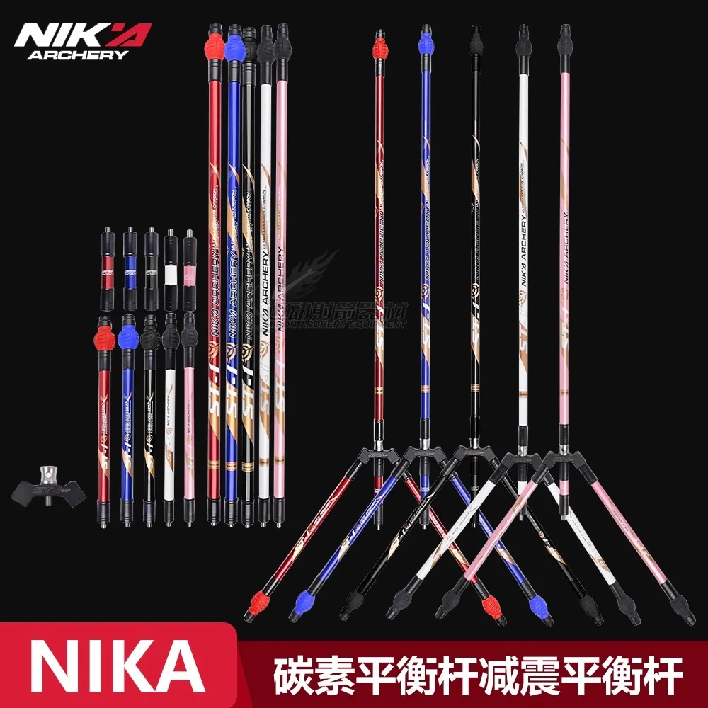 NIKA ST Bogenschießen Carbon Fiber Rod Balance Bar Verbindung Bogen Stabilisator Set 30/12/5 zoll Stoßdämpfer Jagd schießen Zubehör