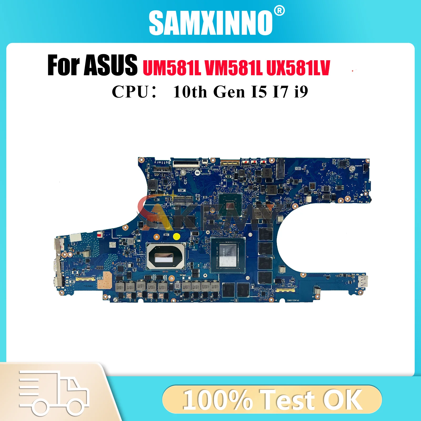 

UX581LV Материнская плата для ноутбука ASUS ZenBook UM581L UX581LS VM581L UX581 UX581LU UX581LV Материнская плата для ноутбука с процессором I5 I7 i9 stk