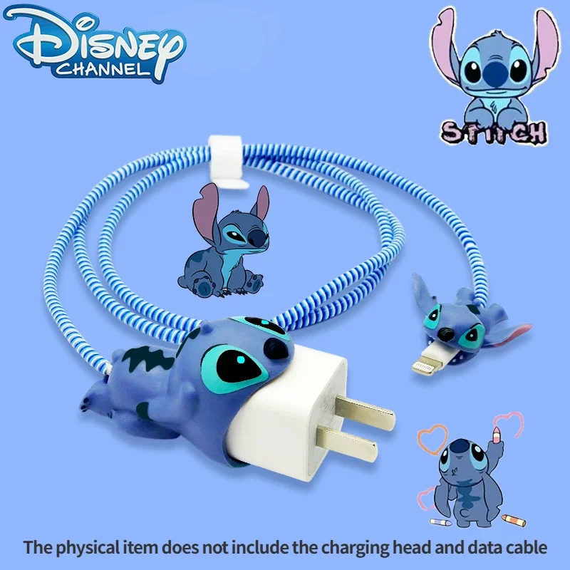 

Disney Stitch Apple Data Cable Protection Case IPhone Charger Cartoon Storage Tool Anti Breaking Creative Data Protection Rope