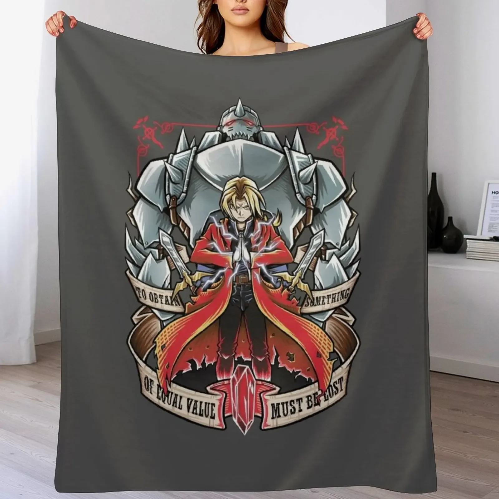 

Brotherhood - FullMetal Alchemist Throw Blanket Blankets For Bed Nap Quilt Soft Beds Blankets