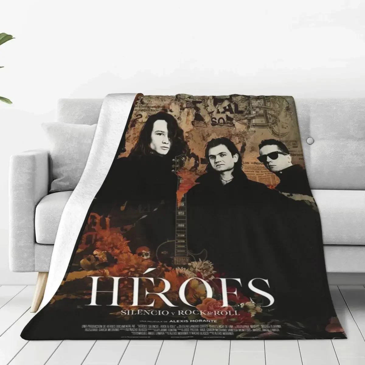 

Heroes Del Silencio Warm Soft Blanket Spanish Rock Band Picnic Bedding Throws Winter Design Flannel Bedspread Sofa Bed Cover