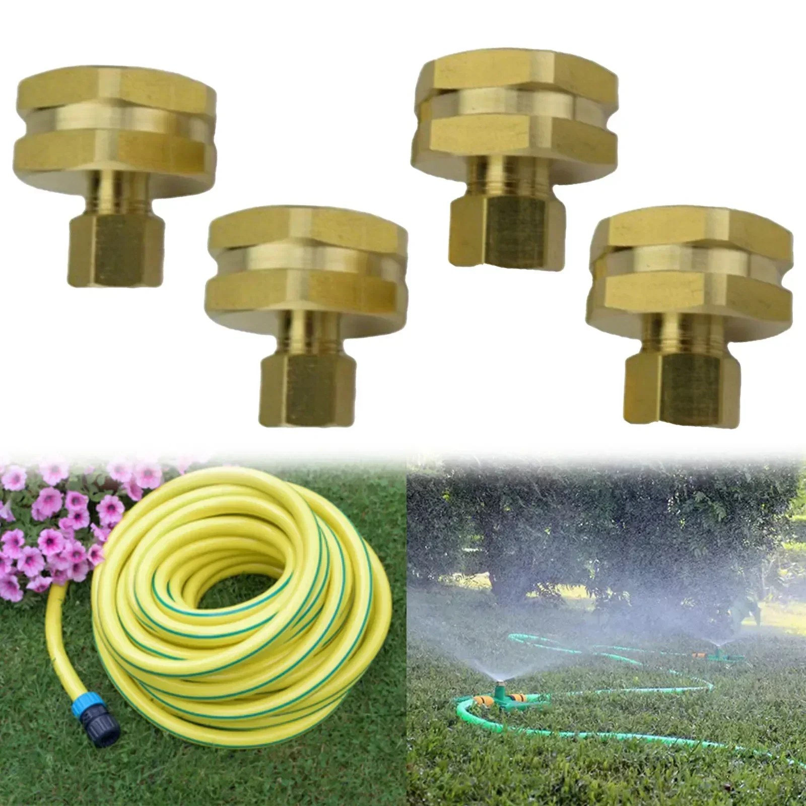 2 Stuks Messing Adapter 3/4 Vrouw Naar 1/4 Inch Compressie Tuinslang Adapter Tuin Watering Fittings Quick Connector