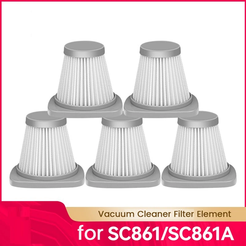 5 Pcs Vacuum Cleaner HEPA Filter Replacement For Midea Vacuum Cleaner Accessories SC861 SC861A