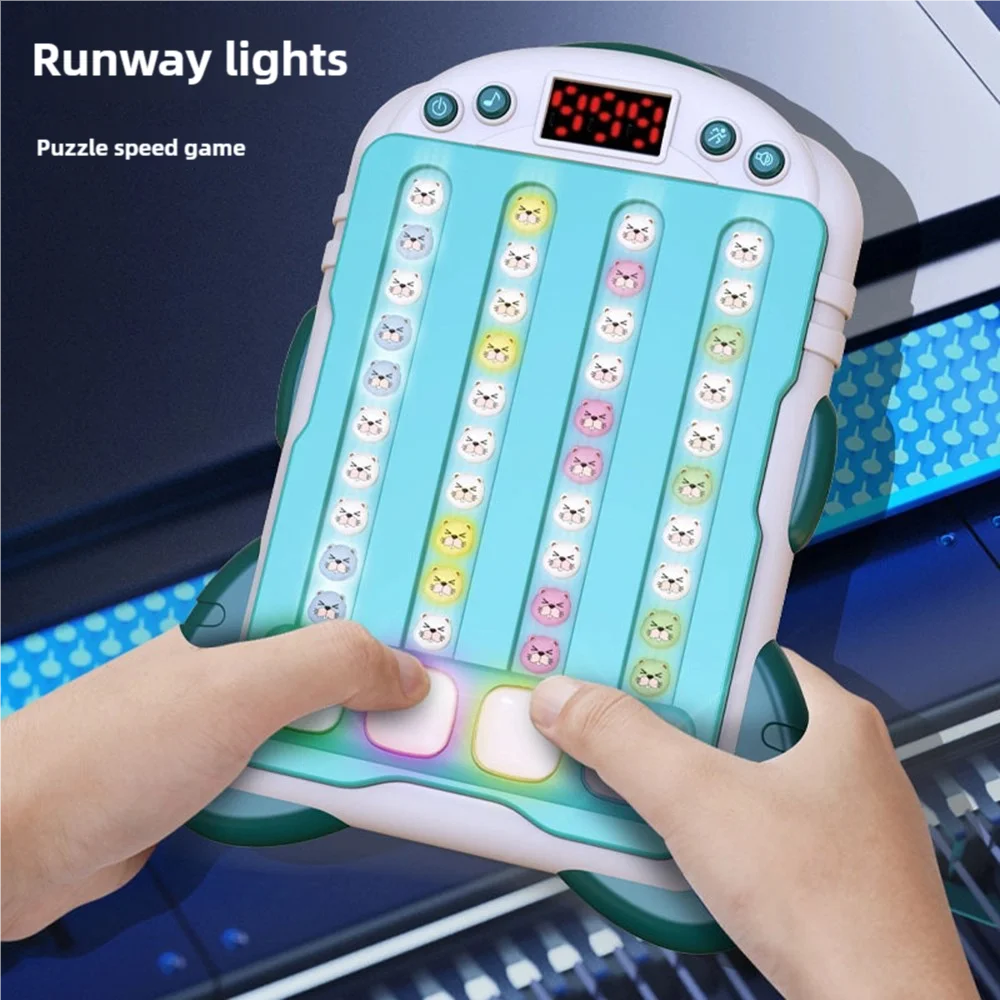 Ritmo Master Musica Velocità rivoluzionaria Push Gioco di illuminazione Educazione precoce Puzzle Decompressione Giocattolo per l'addestramento al pensiero cerebrale