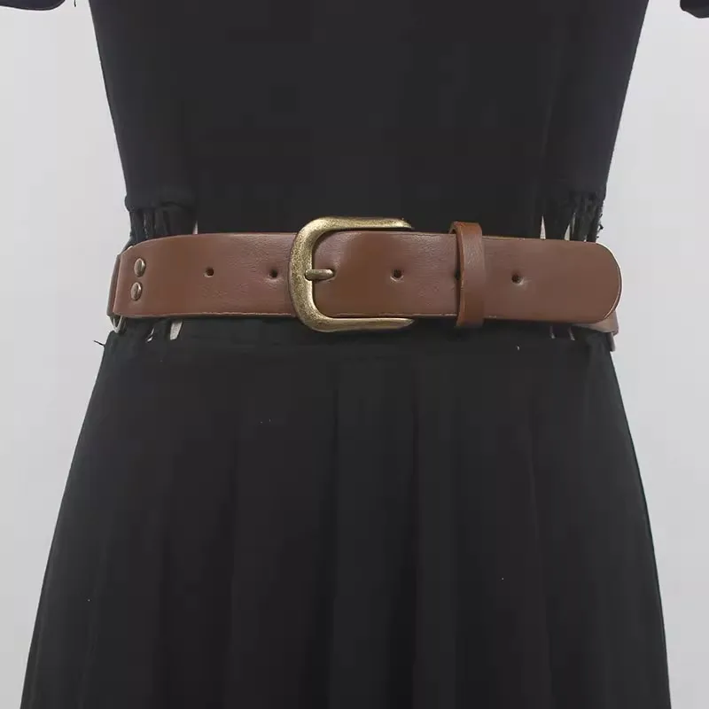 المرأة المدرج موضة خمر بولي Leather الجلود الشرير فستان Cummerbunds الكورسيهات حزام أحزمة الديكور واسعة حزام R1663
