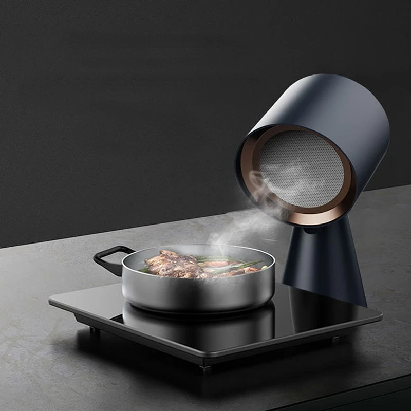 Desktop Kitchen Ventilator Household Mini Portable Hot Pot Barbecue Oil Absoprtion Smoke Deodorant Purifier