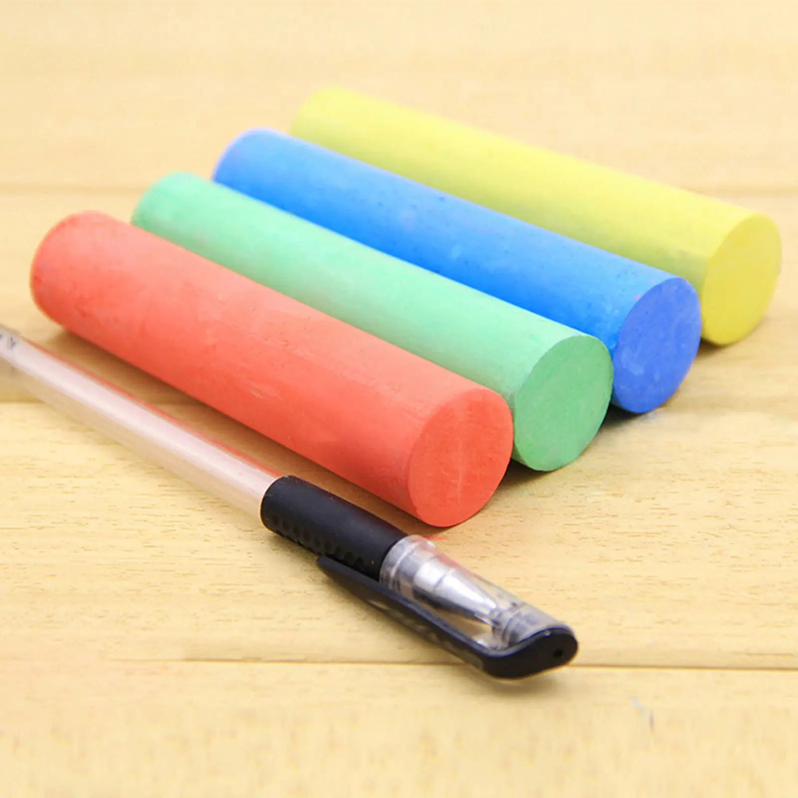 20Pcs Dust-Free Chalk for Teachers Safe Non-Toxic Erasable Chalks for Whiteboard Glass Cement Board Colorful Teaching Supplies