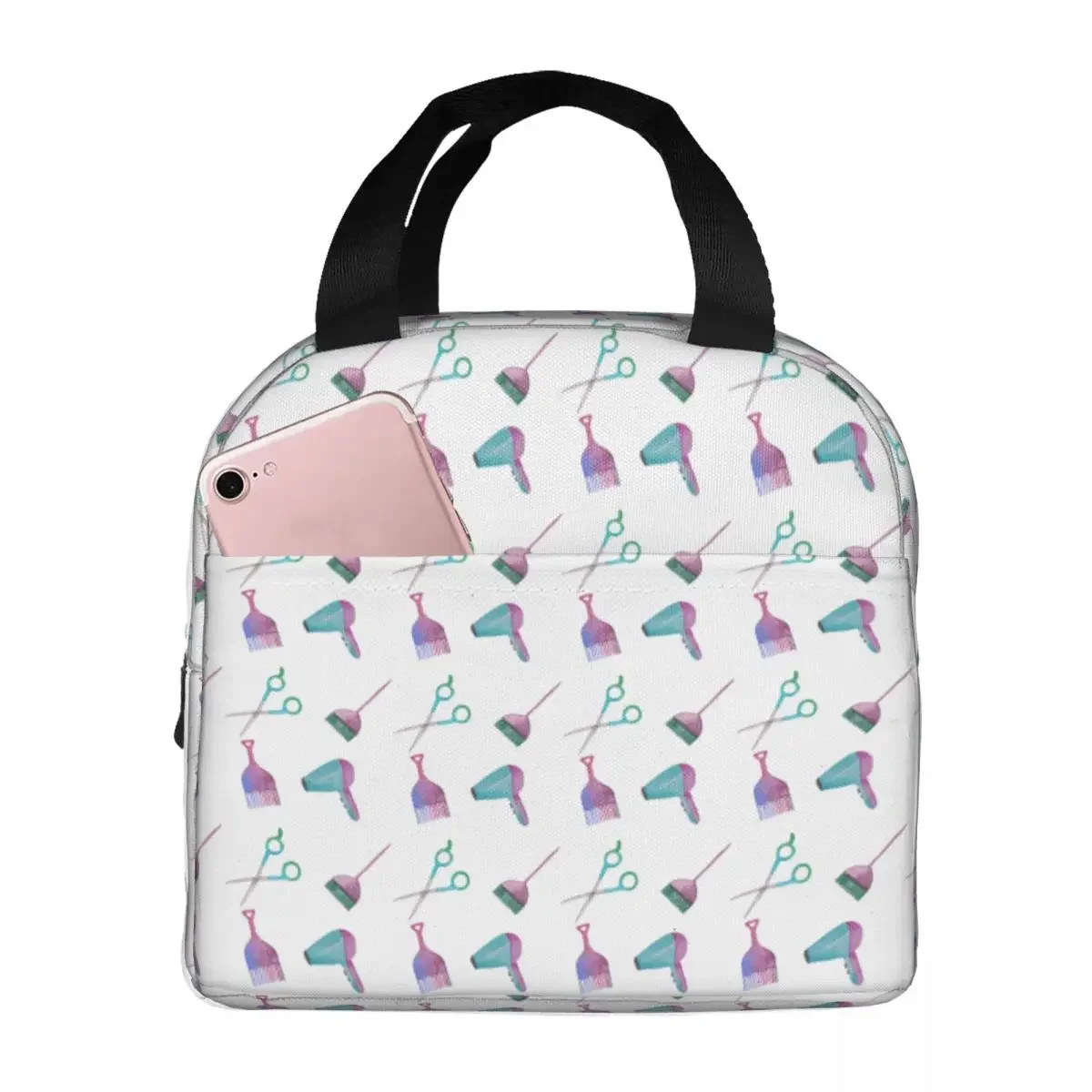 Hairstylist Hair Dresser Barber Tools Insulated Lunch Bag for Work School Hairdresser Lover Leakproof Cooler Thermal Lunch Box