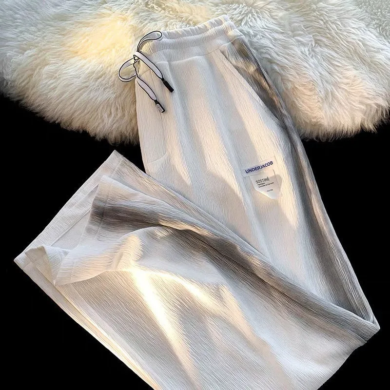 

Мужские осенние брюки с высокой талией, прямые, с градиентным дизайном, широкие штанины, тонкие, повседневные, в стиле хип-хоп, модные