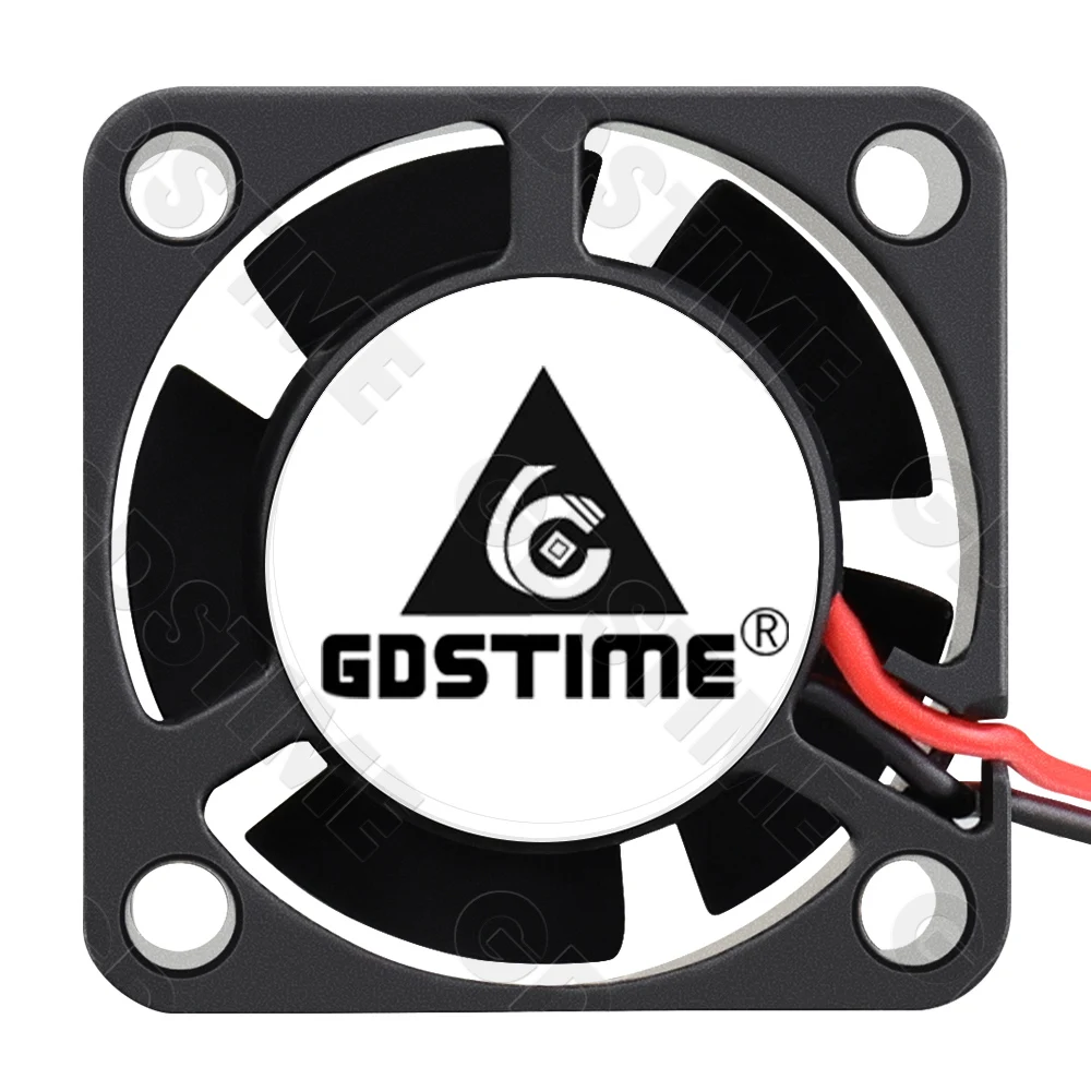 Gdstime 2Pcs 5V 12V 24V Ball/Sleeve Axial Cooler 25x25x10mm 2.5cm Mini Cooling Fan 2510 25mm Centrifugal Electric 3D Printer Fan