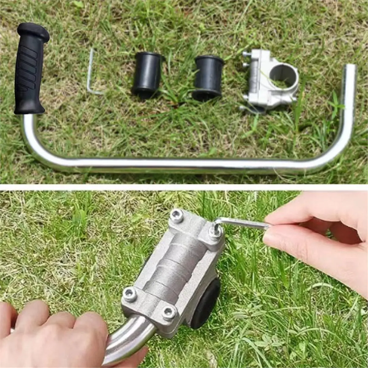 

(CNIM) Universal Lawn Mower Extension Handle - Ergonomic Aluminum Grip for Enhanced Lawn Care Handles