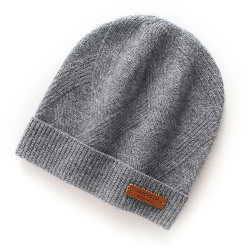 الخريف والشتاء جديد المرأة الكشمير قبعة 100% الكشمير محبوك بلون المرأة قبعة المألوف الساخن بيع المرأة قبعة