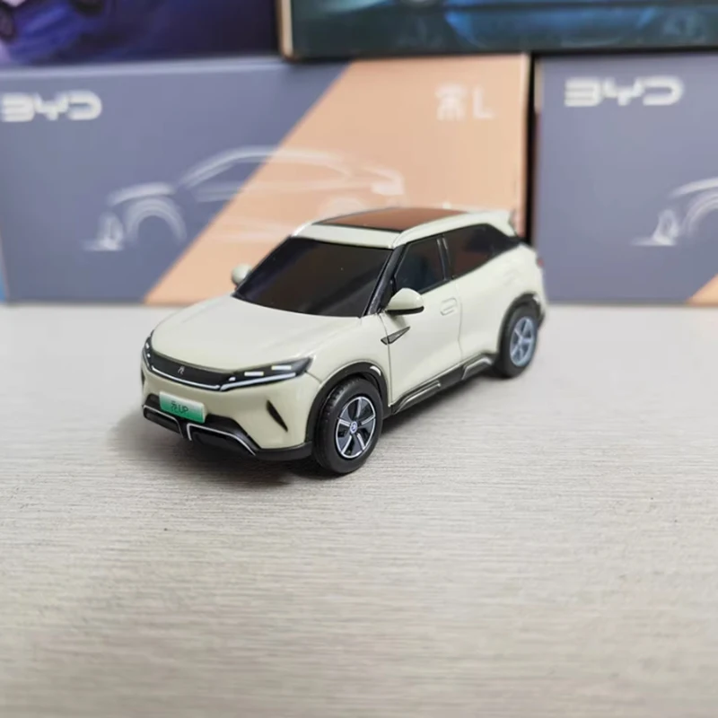 Diecast in scala 1:64 BYD Song L Yuan Plus Dolphin New Energy Modello di auto in lega Collezione Decorazione Regalo Giocattoli Display statico